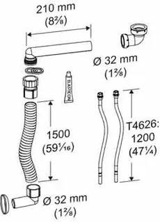 Flex. Zufluß- u. Ablaufsystem, 1200/1500 mm – Bild 2