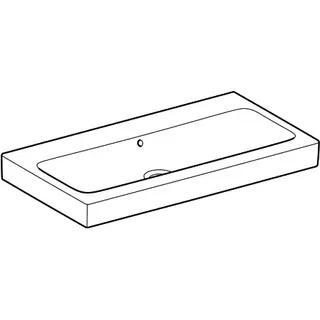 Geberit iCon Waschtisch, 90x48,5cm ohne Hahnloch, mit Überlauf, weiß – Bild 3