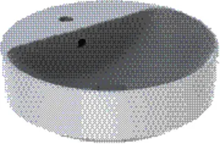 Geberit VariForm Aufsatzwaschtisch, rund mit Hahnlochbank, d: 45cm, mit Überlauf, weiß