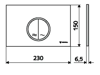 SCHELL WC-Betätigungsplatte CIRCUM Zweimengenspülung, chrom – Bild 3