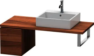 DU US für Konsole L-Cube 400x320x548mm 2 Schubkästen, Nussbaum Natur
