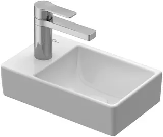 VB Handwaschbecken Avento 360x220mm re-eckig BP re 1HL. o. ÜL. Weiß Alpin
