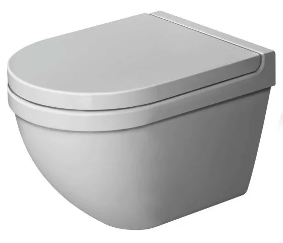 Duravit Wand-WC Starck 3 Compact 485 mm Tiefspüler, Durafix, weiß, HYG