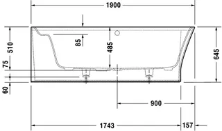 Duravit Cape Cod Whirlw. 1900x900mm Ecke L Nahtl.VK, Rückensch.1,Air-Syst.,Weiß M. – Bild 3