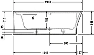 Duravit Cape Cod Whirlw. 1900x900mm Ecke L Nahtl.VK, Rückensch.1,Air-Syst.,Weiß M. – Bild 4