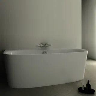 Ideal Standard D-Form-Badewanne DEA f.Wandan. m.Abl, m.Füller, 1800x800x475/610mm, Weiß – Bild 4