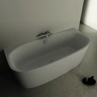 Ideal Standard D-Form-Badewanne DEA f.Wandan. m.Abl, m.Füller, 1800x800x475/610mm, Weiß – Bild 5