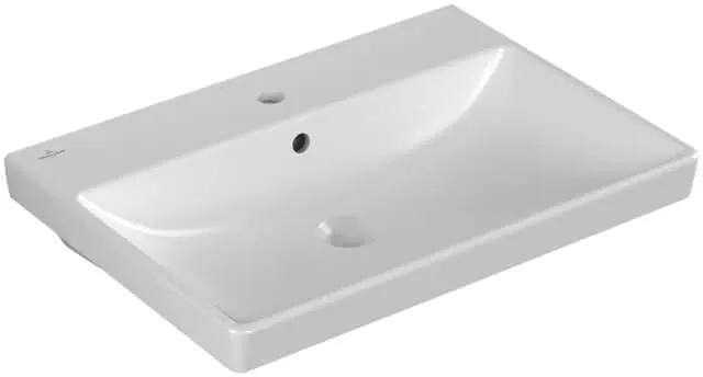 Villeroy & Boch Waschbecken Avento 650x470mm Rechteck 1HL. m. Überlauf Stone White CeramicPlus
