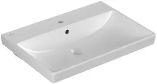 Villeroy & Boch Waschbecken Avento 650x470mm Rechteck 1HL. m. Überlauf Stone White CeramicPlus