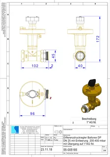 strawa Differenzdruckregler Ballorex DP DN 25 50-250 mbar – Bild 2