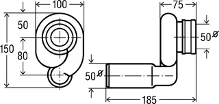 Viega Absaugeformstück 3233.9 in 50mm Kunststoff weiß – Bild 4