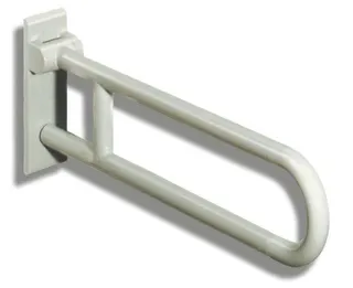 HEWI Stützklappgriff drehb. Ser 801, L:750mm, Stahlkern reinweiß – Bild 2