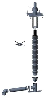 Wolf Anschluss-Set DN60/100 - C33x DN58/110 flex. im Schacht, Abd. edst.