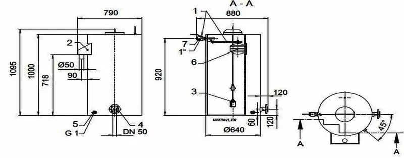KSB Vorbehälter mit freiem Auslauf Vges 300 l, Vnutz 150 l, R 1"