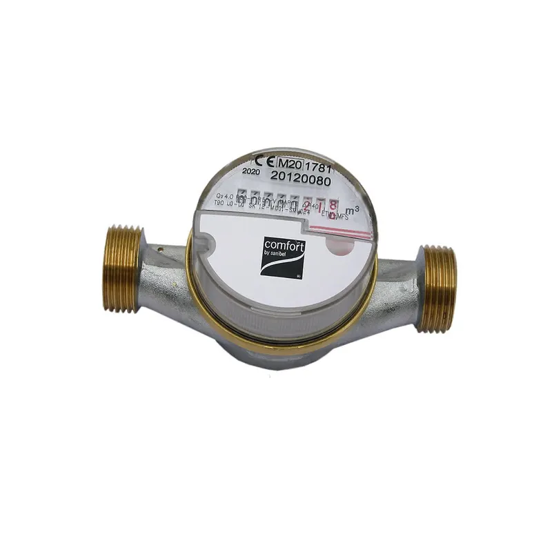 comfort-Wohnungswasserzähler AP warm Q3 4,0 DN 20 (G3/4) G1 AG x 130mm smart M