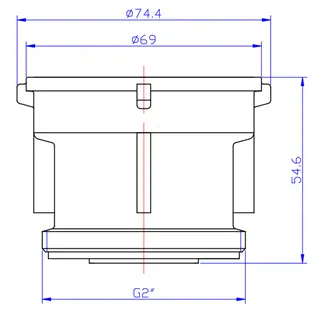 comfort-Verlängerung 40mm für Messkapsel im Montageblock Koax G2 – Bild 2