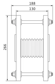 Wilo Mechanisches Zubehör, Rohrmontage Edelstahlkompensator DN 65, PN 16 – Bild 2