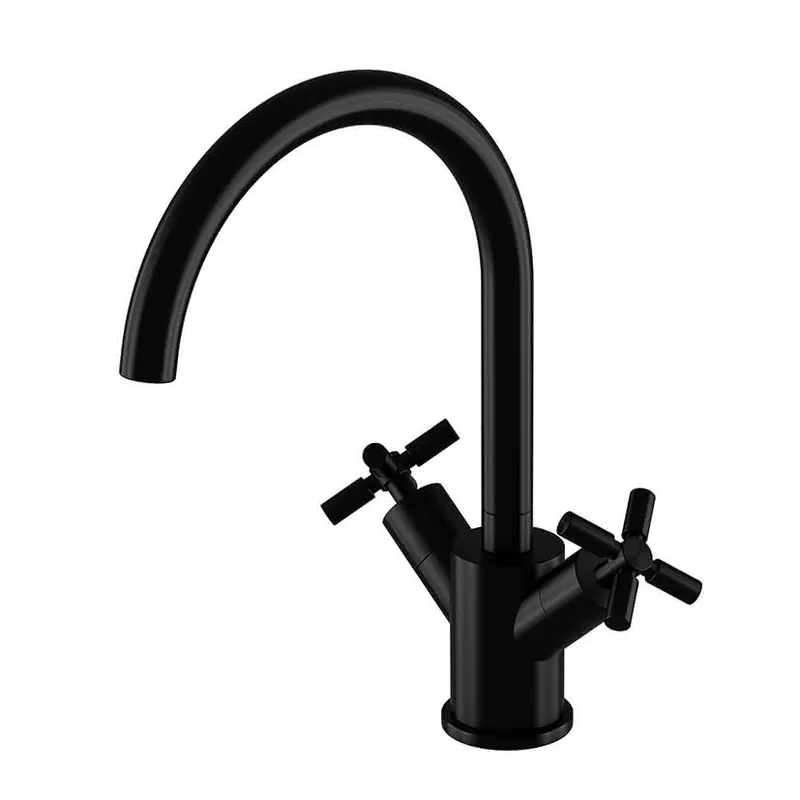 Steinberg Waschtisch-Zweigriffarmatur mit Ablaufgarn. 250 1500 S, matt black