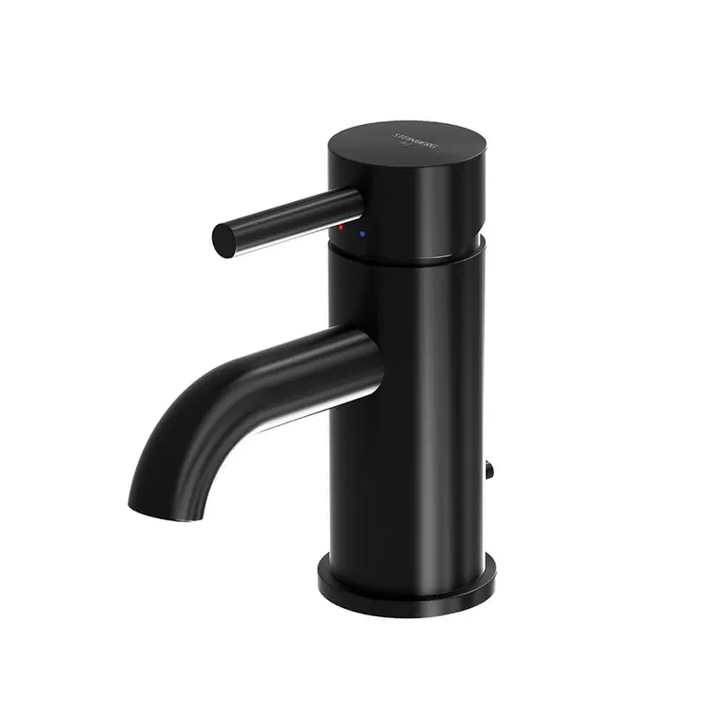 Steinberg Waschtisch-EHM mit Ablaufgarnitur 100 1000 S, matt black