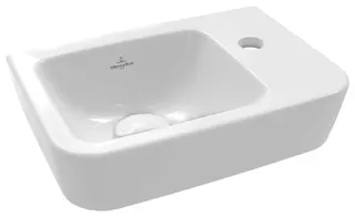 Villeroy & Boch HWB Compact O.novo 360x250mm Eckig BP links 1HL. o. ÜL. Weiß Alpin – Bild 2