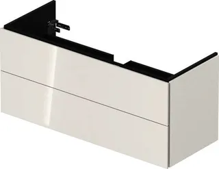 DU WTU wandh. L-Cube 481x1220x550mm 2 SchKa, f.233612, weiß hgl (dekor)