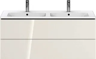 Duravit WTU wandh. L-Cube 481x1220x550mm 2 SchKa, f.233612, weiß hgl (dekor) – Bild 2