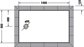 Duravit Tempano Duschwanne 1400x900x45mm Weiß – Bild 3