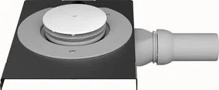 DU Ablauf für Tempano Duschwannen Ablaufd.90mm,Abgang waagrecht, weiß
