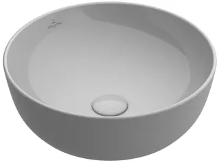 Villeroy & Boch Aufsatzwaschbecken Artis 430x430mm Rund o. Überlauf Stone White CeramicPlus