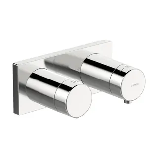 FM-Set f. Brausebatt. HANSALIVING 4452 Ros. eckig DN15 chr