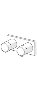 FM-Set f. Brausebatt. HANSALIVING 4452 Ros. eckig DN15 chr – Bild 3