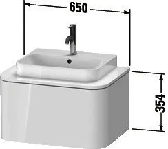 Duravit WTU HappyD2+ wandh.,354x650x480mm 1Auszug, graphit supermatt – Bild 3
