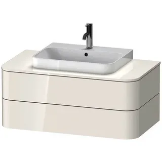 DU WTU HappyD2+ wandh.,408x1000x550mm 2Schubkästen, weiß hochglanz f.MWT