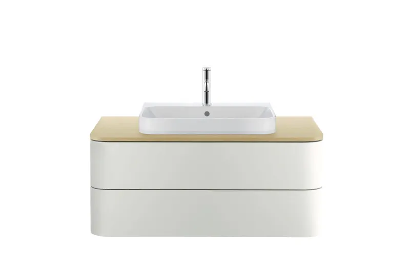 Duravit Aufsatzbecken Happy D.2 Plus 600mm Weiß, m.ÜL,m.HLB,1 HL,geschliffen,WG