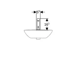 Geberit Waschtischarmatur Brenta Standmontage mit UP-Funktionseinh. Batt. mit Mischer – Bild 5