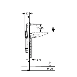 Geberit Duofix Element für One Waschtisch für OneTap Wandarmatur, teilhoch B90 – Bild 5