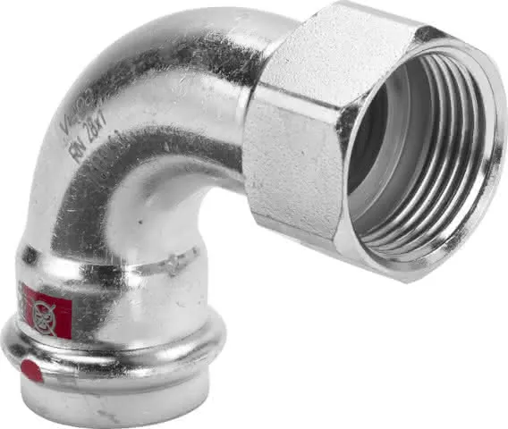 Viega Bogen 90 Grad mit SC Prestabo 1114.5 in 22mm x Rp3/4 Stahl verzinkt