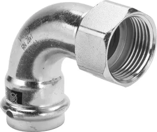 Viega Bogen 90 Grad mit SC Prestabo 1114.5 in 22mm x Rp3/4 Stahl verzinkt – Bild 2