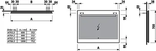 Laufen Spiegel LEELO LED-Bel. 600x700 1 Touchschalter Ein/Aus/Dimmer – Bild 2