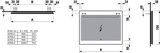 Laufen Spiegel LEELO LED-Bel. 900x700 1 Touchschalter Ein/Aus/Dimmer – Bild 2