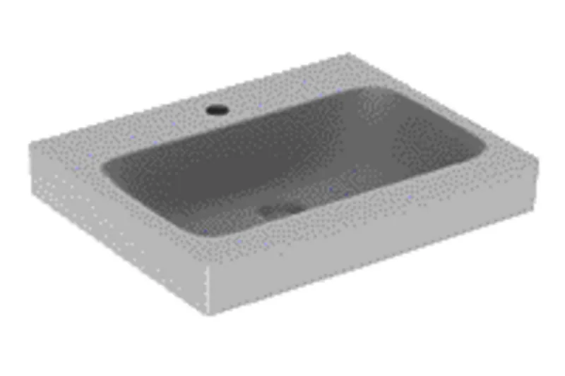 Geberit iCon Waschtisch, 60x48,5cm mit Hahnloch, ohne Überlauf, weiß