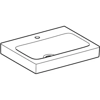Geberit iCon Waschtisch, 60x48,5cm mit Hahnloch, ohne Überlauf, weiß – Bild 3