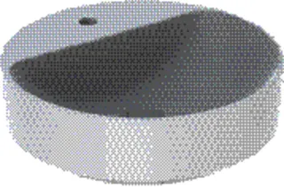 Geberit VariForm Aufsatzwaschtisch, rund mit Hahnlochbank, d: 45cm, ohne Überlauf, weiß