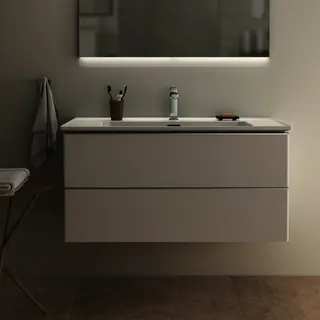 Ideal Standard Möbelwaschtisch Strada II, 1 Hahnloch, mit Überlauf, 1040x460x180mm, Weiß – Bild 5