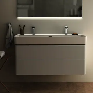 Ideal Standard Waschtisch Strada II, 2 Hahnlochre.u.li. , m. ÜL., 1200x430x170mm, Weiß – Bild 5