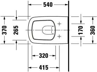 Duravit Wand-WC DuraStyle 540 mm Tiefspüler, weiß – Bild 3