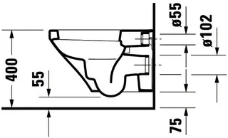 Duravit Wand-WC DuraStyle 540 mm Tiefspüler, weiß – Bild 4