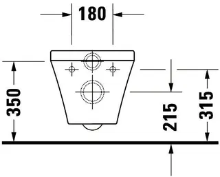 Duravit Wand-WC DuraStyle 540 mm Tiefspüler, weiß – Bild 5