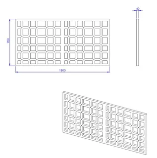 SD Waben U-BauEL f. barr-frei DU 1800x900x40 – Bild 2