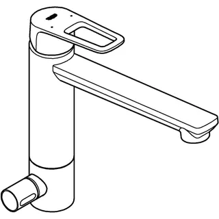 GROHE EH-Spültischbatterie BauLoop 31713 mittelhoher Absperrventil chrom – Bild 4